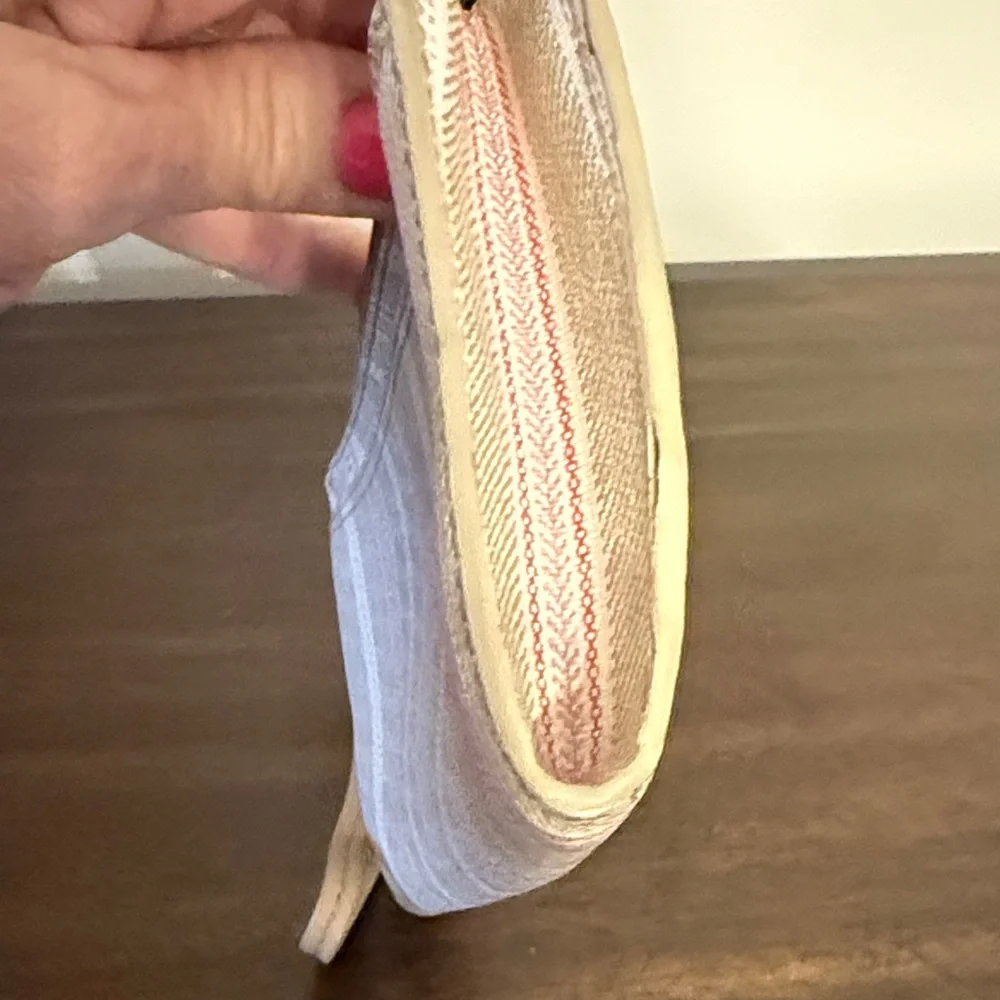 Coach Beige and Pink Striped Wristlet - Picture 7 of 8